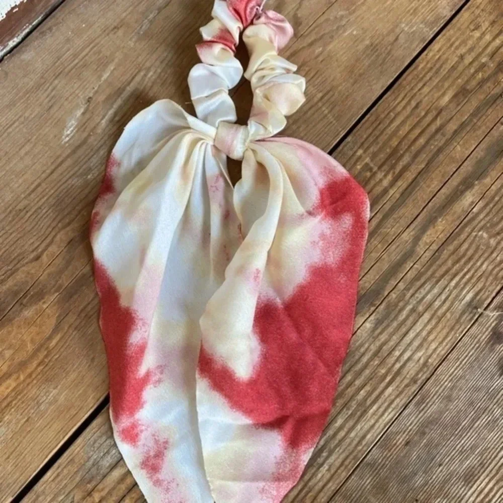Anthropologie Tie Dyed Ponytail Hair Scarf
